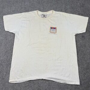 Poco Loco Club T Shirt Mens XL White Vintage 80s Cozumel Mexico Single Stitch